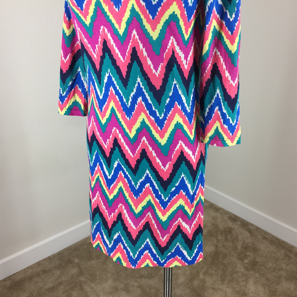 Lilly Pulitzer XS Multi Color Chevron Stripe dress - Picture 2 of 5